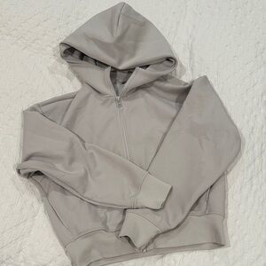 Uniqlo Light Gray Zip-Up Hoodie Jacket